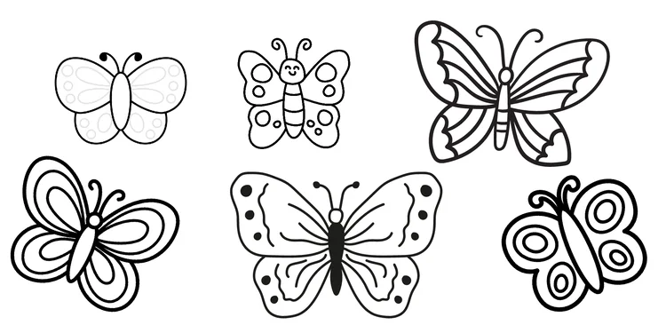 Borboletas para colorir - educação infantil (página 1)